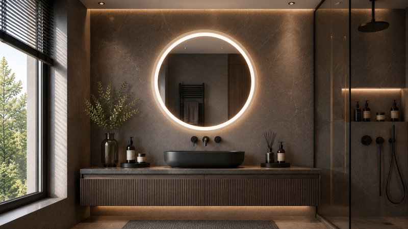 Oglinda LED rotunda Elio