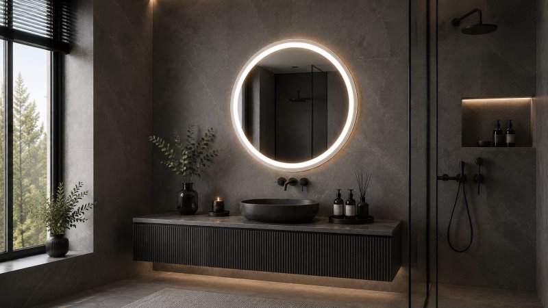 Oglinda LED rotunda Elio