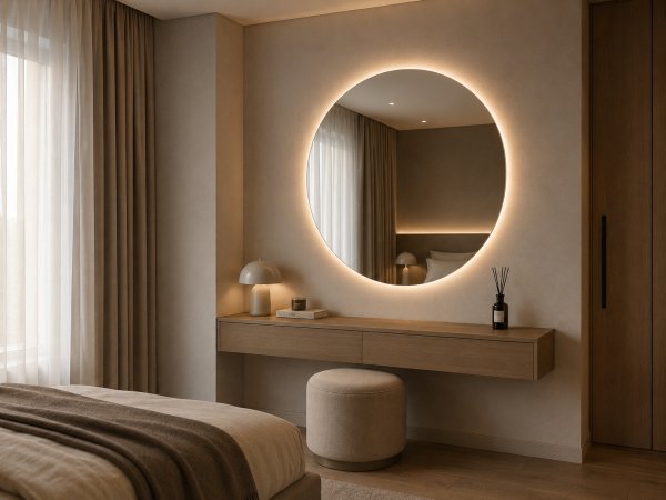 Oglindă LED rotundă Pure