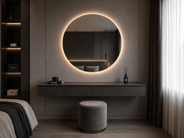Oglindă LED rotundă Pure