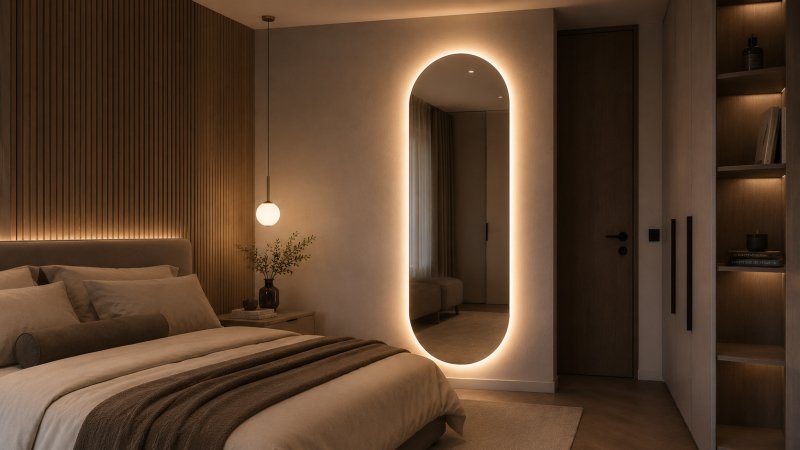 Oglindă  LED ovală Soft