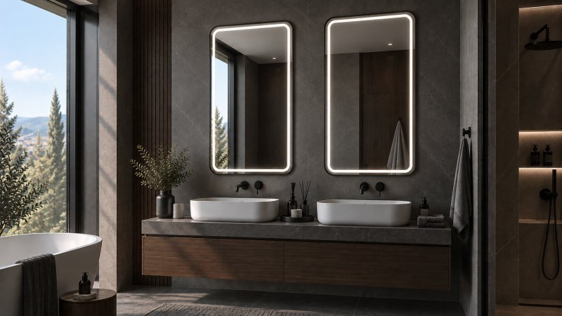 Oglindă dreptunghiulară în ramă Tira