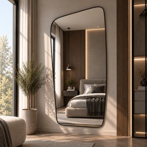 Vedere suplimentară – Oglindă asimetrică în ramă Avela