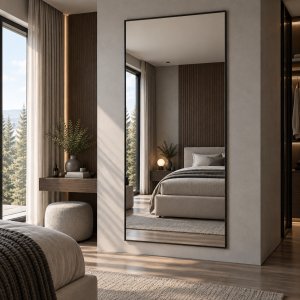 Vedere suplimentară – Oglindă dreptunghiulară în ramă Evi