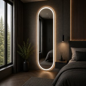 Vedere suplimentară – Oglindă LED ovală Nove