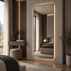 Vedere suplimentară – Oglindă dreptunghiulară în ramă Runo
