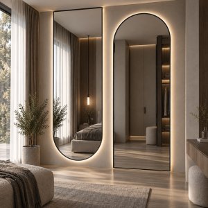 Vedere suplimentară – Oglindă tip arcadă în ramă Tera