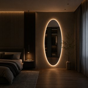 Vedere suplimentară – Oglindă LED ovală Vian